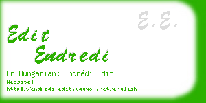 edit endredi business card